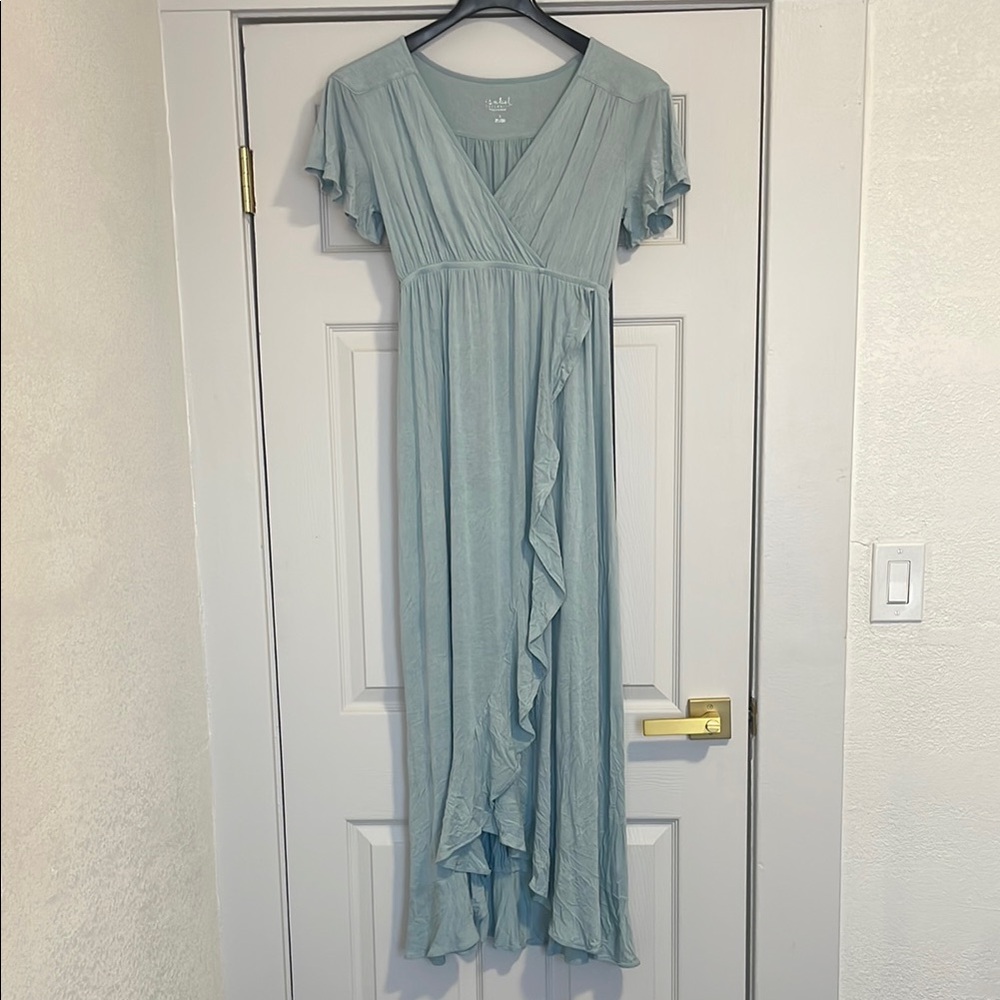 Blue High Low Maternity’s Dress